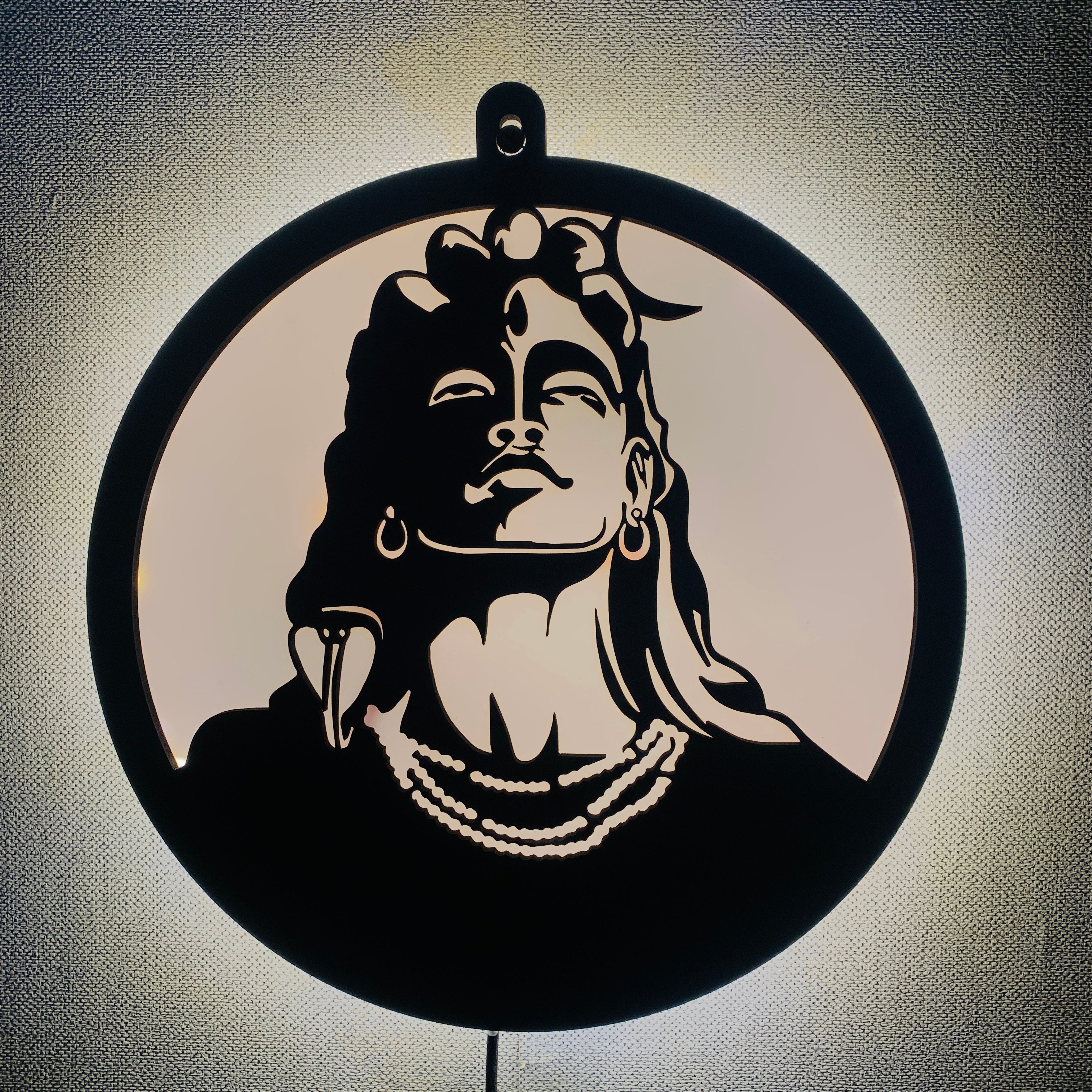 Adiyogi LED Backlit Wall Logo