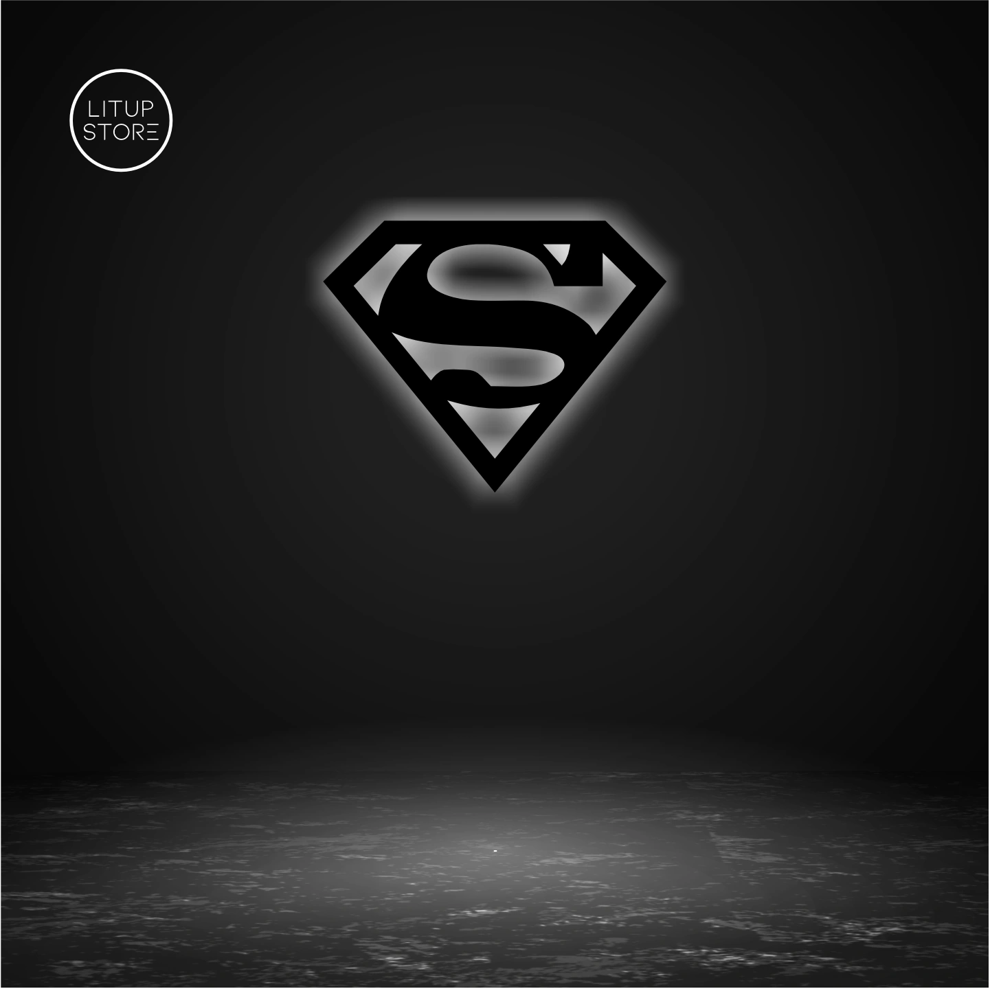 Superman- Backlit LED Logo| Vibex