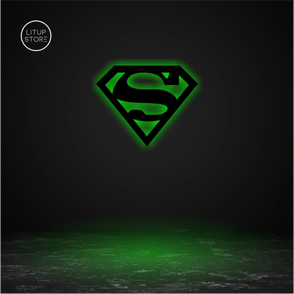 Superman- Backlit LED Logo| Vibex