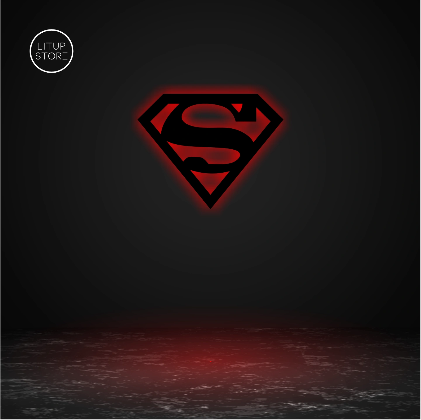 Superman- Backlit LED Logo| Vibex