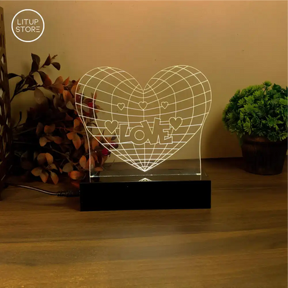 Love in Heart | Acrylic Crystal Lamp