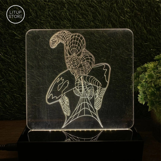 Spiderman - Crystal Lamp