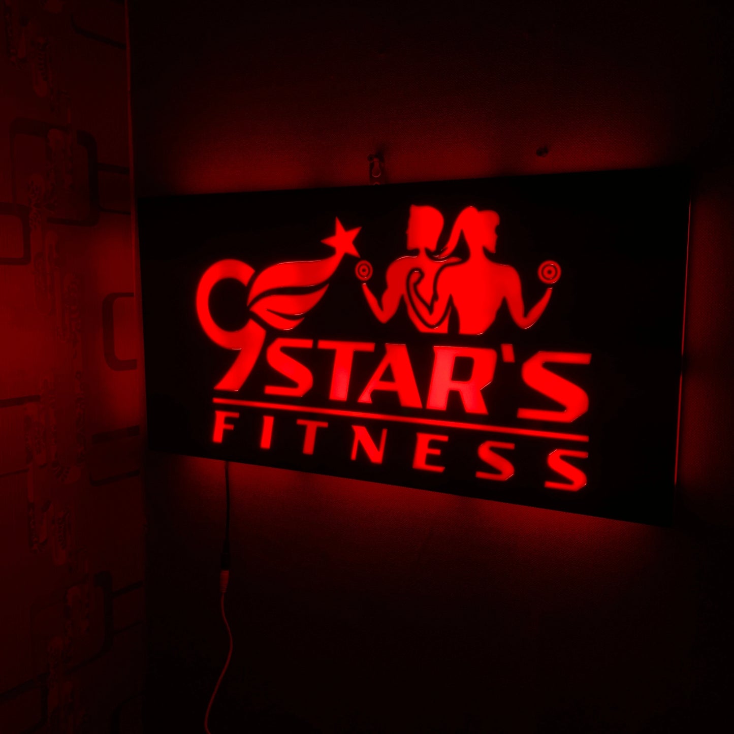 Customized Backlit LED Logo for Office, Shop, Home, Fitness Places, etc | Vibex