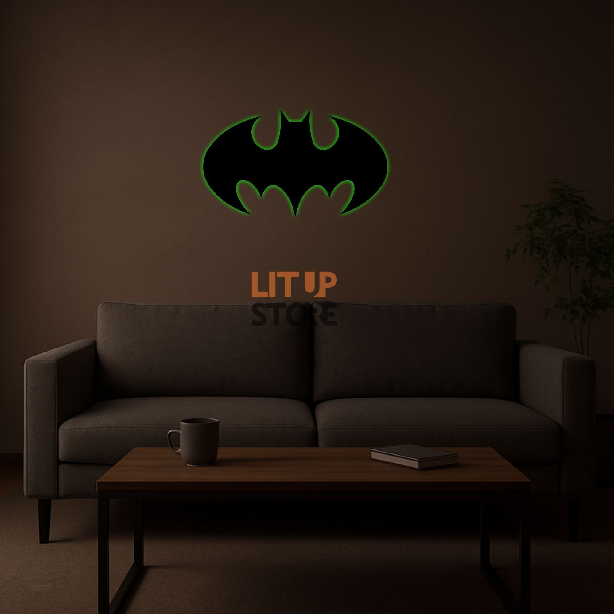 Batman Logo - Backlit LED Logo| Vibex