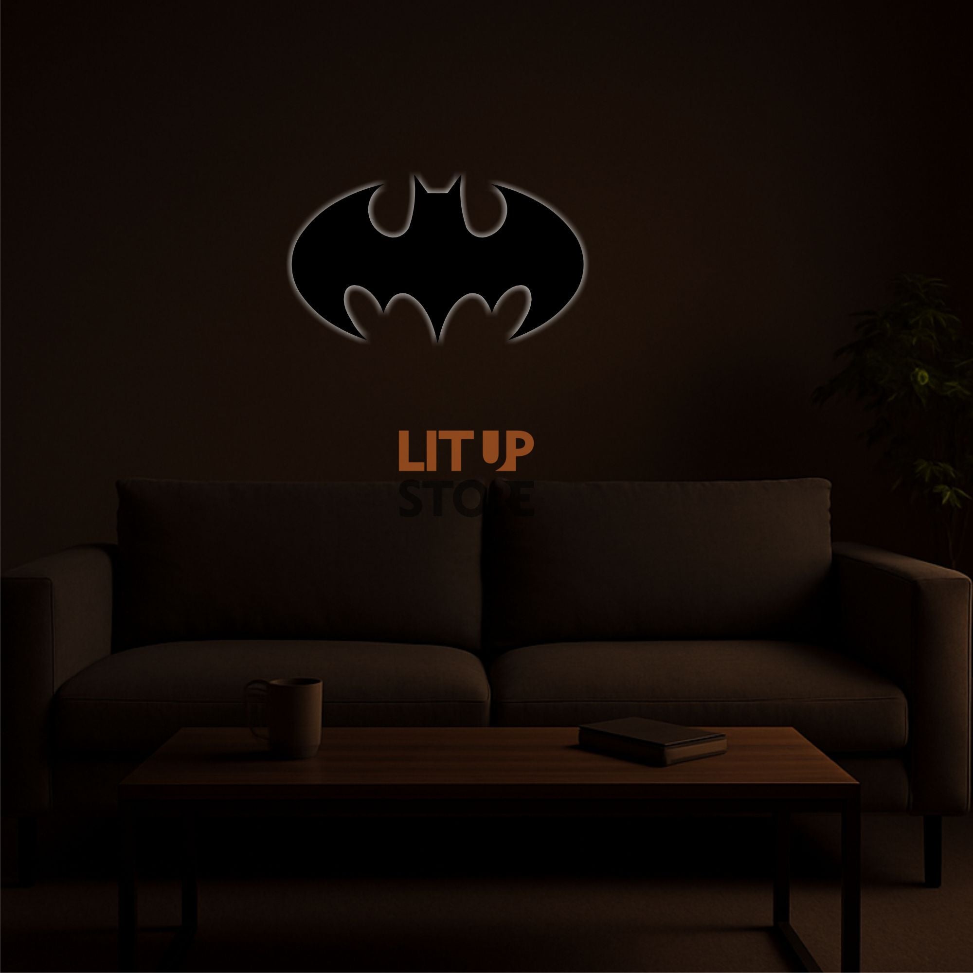 Batman Logo - Backlit LED Logo| Vibex