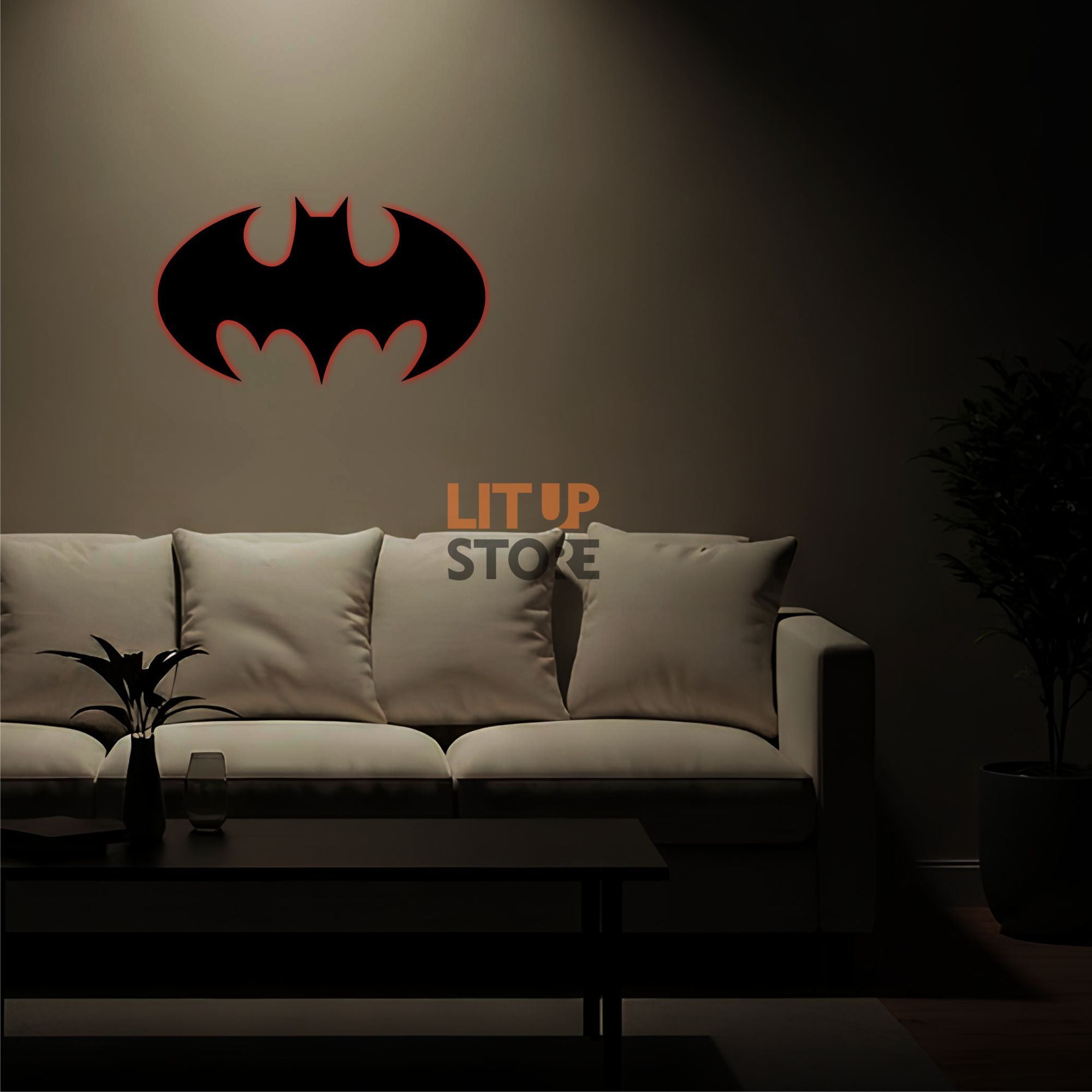 Batman Logo - Backlit LED Logo| Vibex