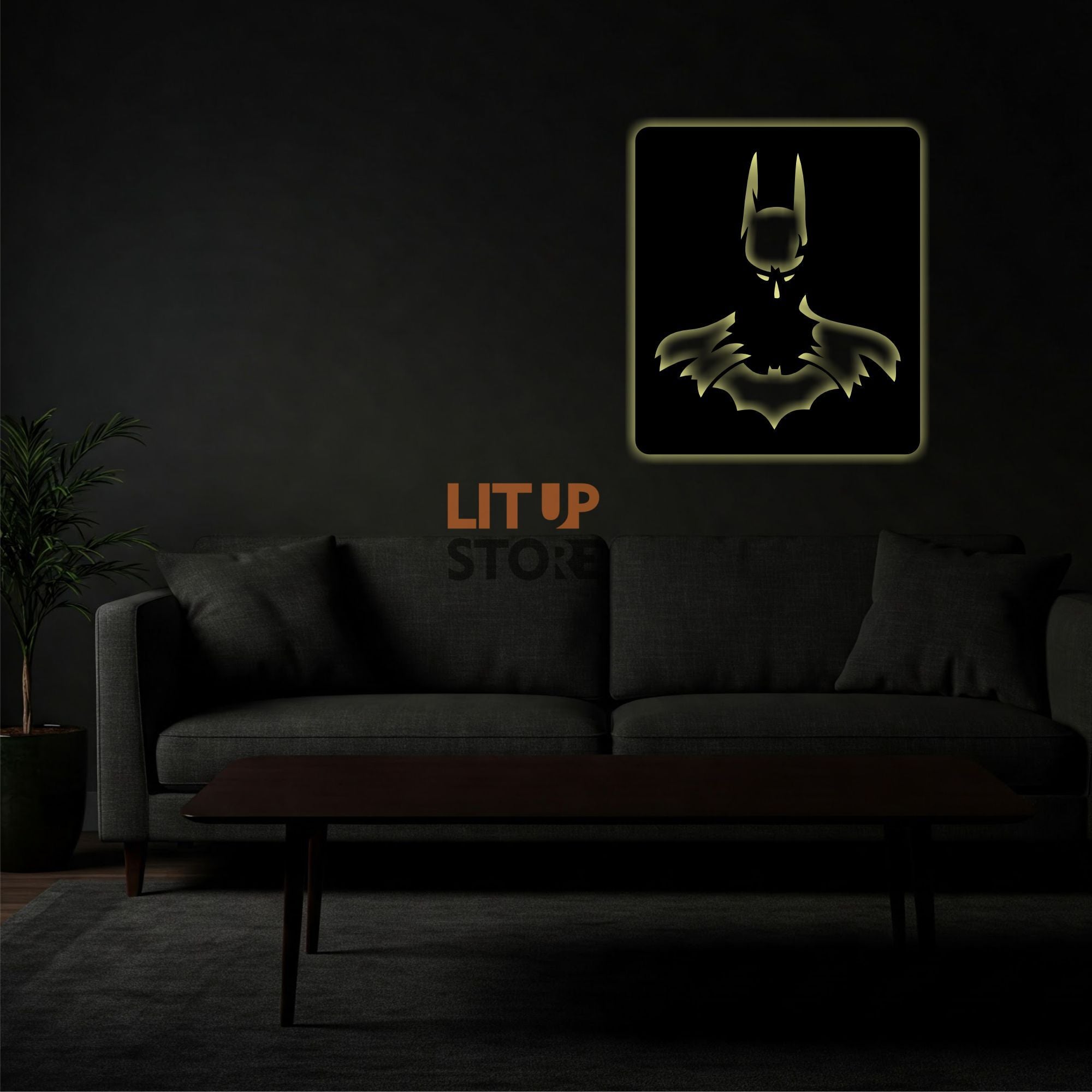 Batman Potrait - Backlit LED Logo| Vibex