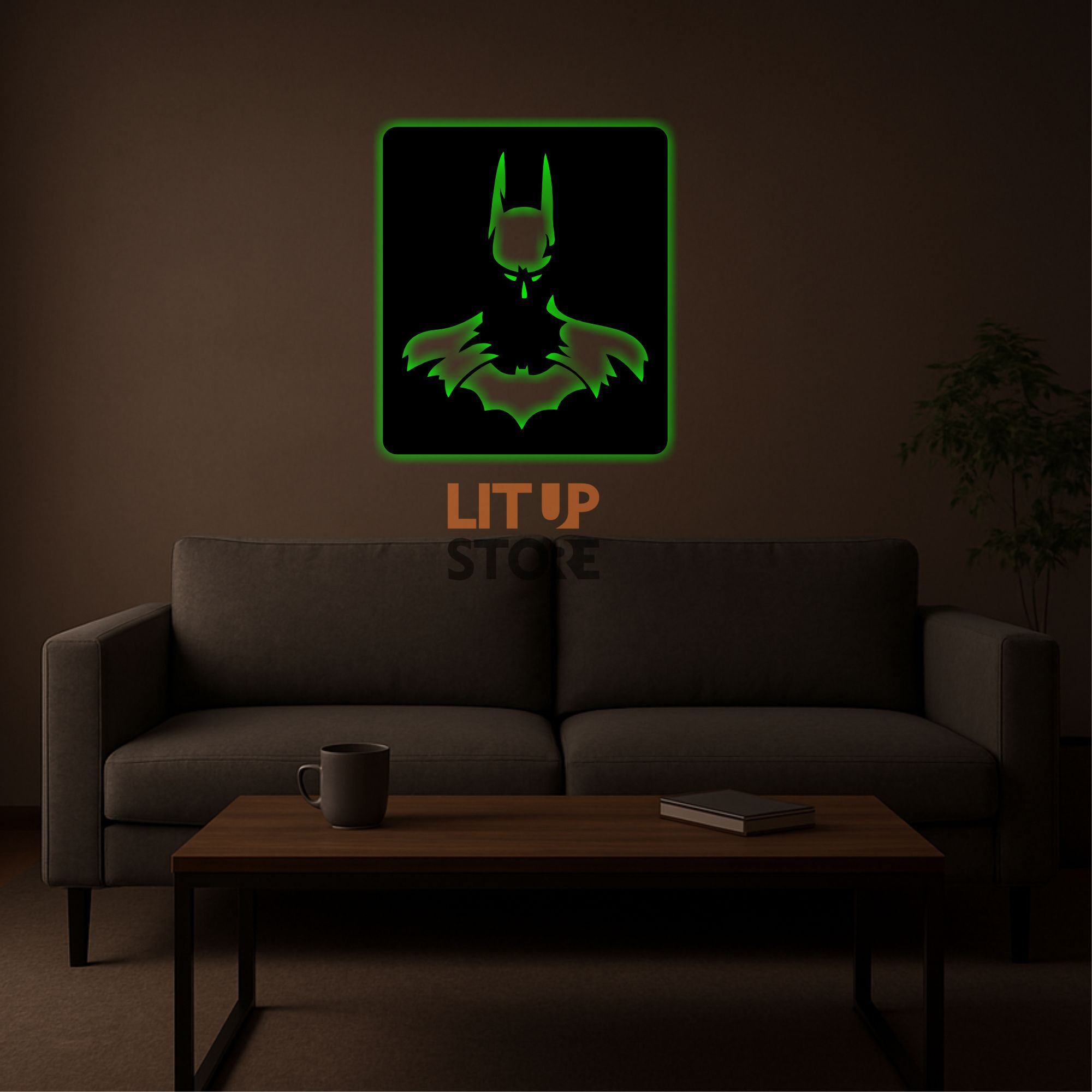 Batman Potrait - Backlit LED Logo| Vibex