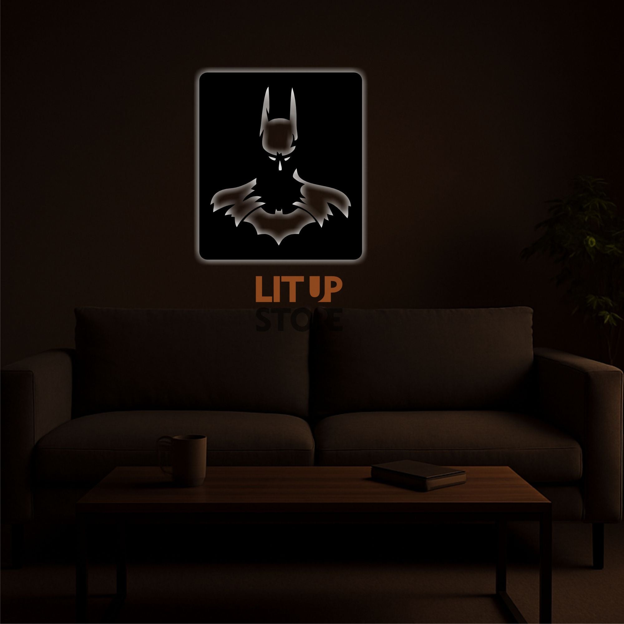 Batman Potrait - Backlit LED Logo| Vibex