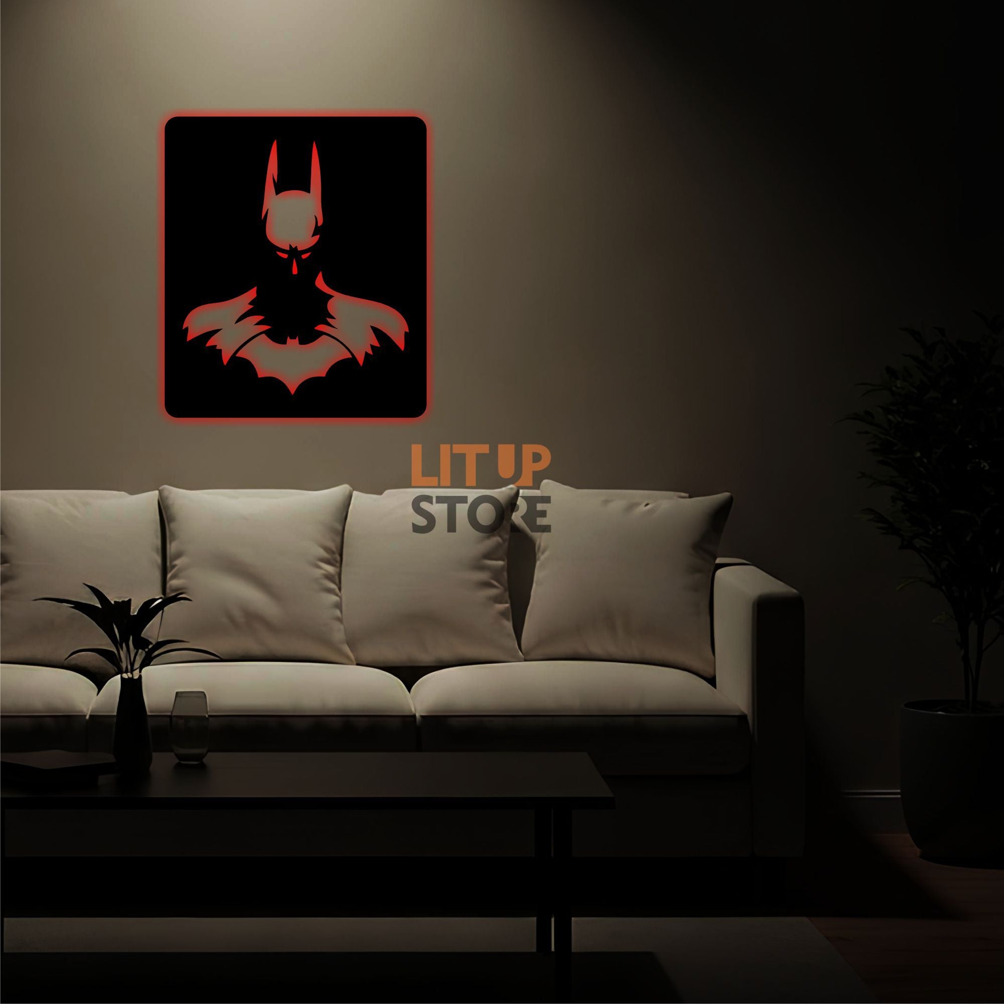 Batman Potrait - Backlit LED Logo| Vibex