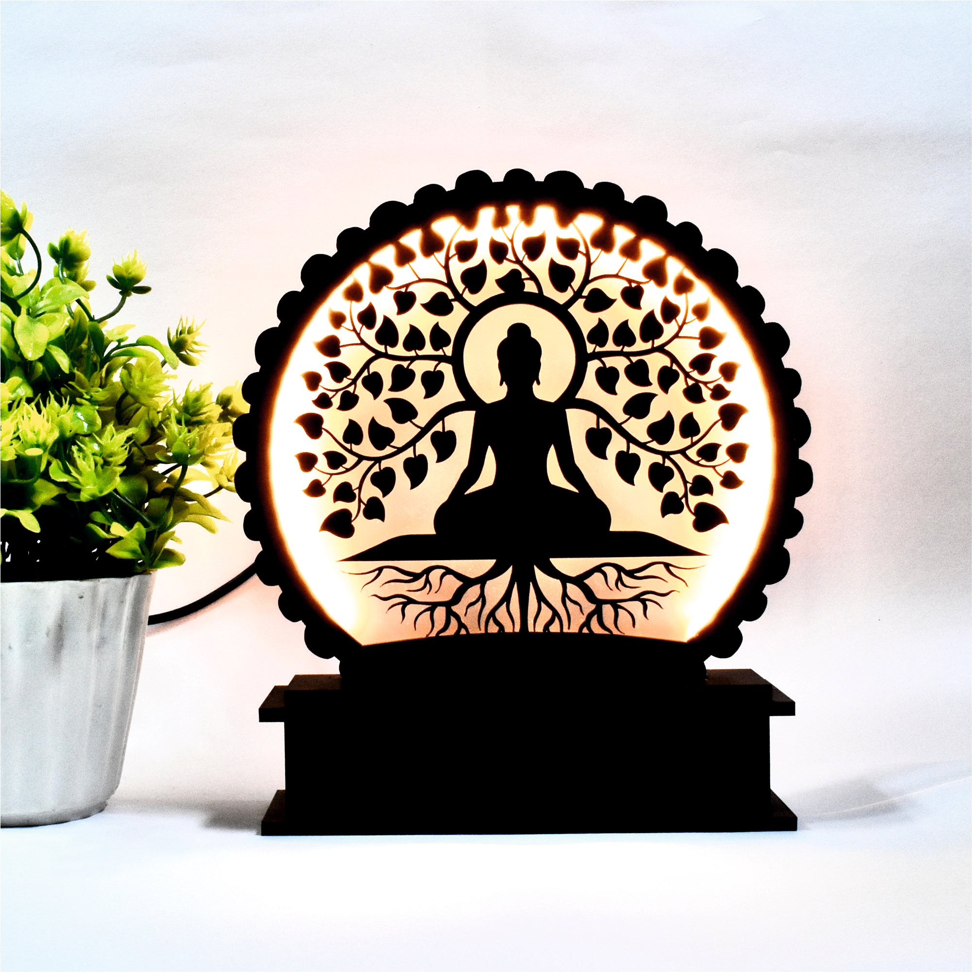 Buddha Under Bodhi Tree LED Desk Lamp – A Divine Glow for Your Space