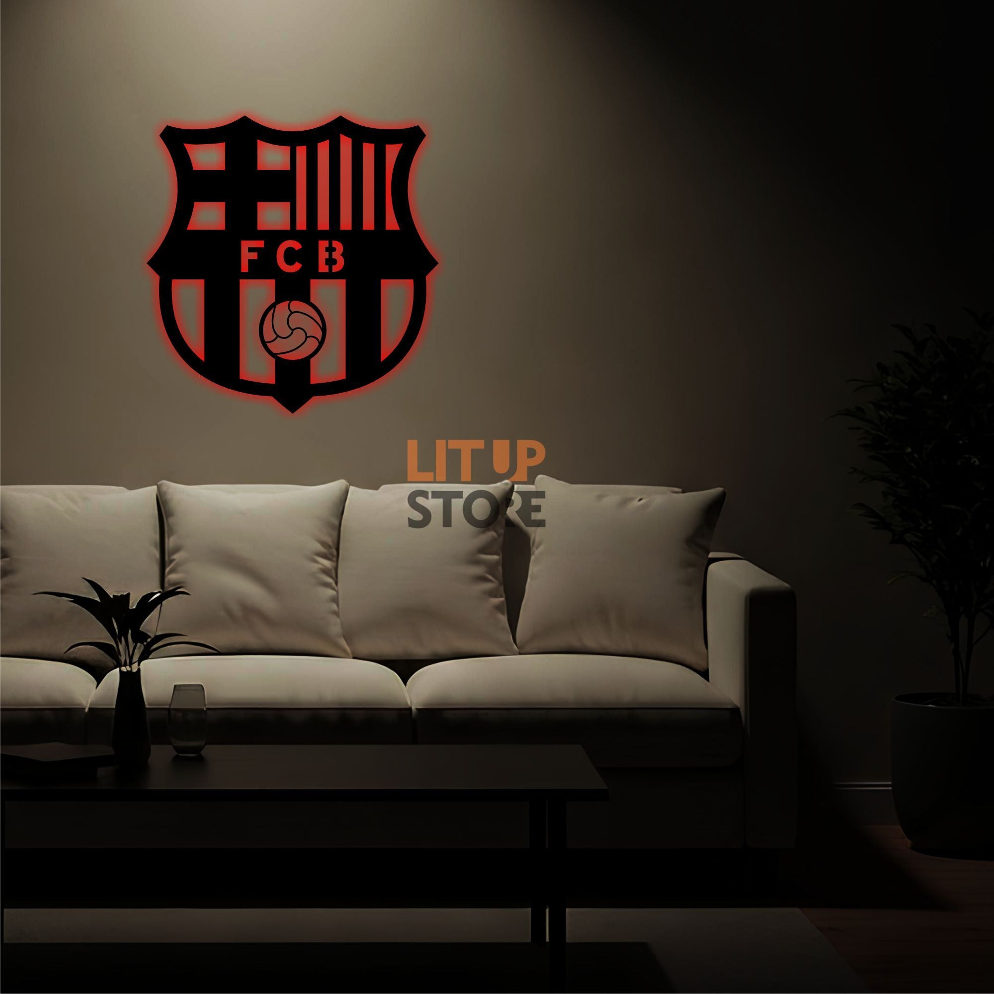 FC Barcelona Football Club- Backlit LED Logo| Vibex