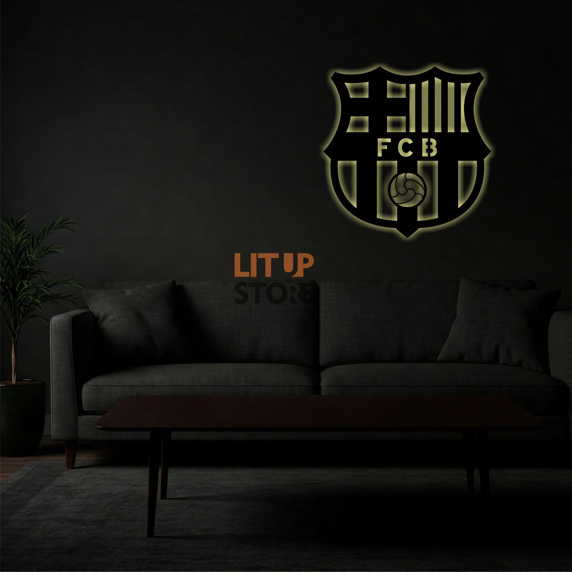 FC Barcelona Football Club- Backlit LED Logo| Vibex