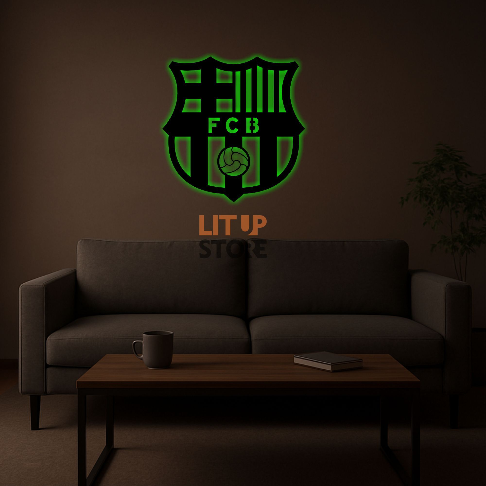 FC Barcelona Football Club- Backlit LED Logo| Vibex