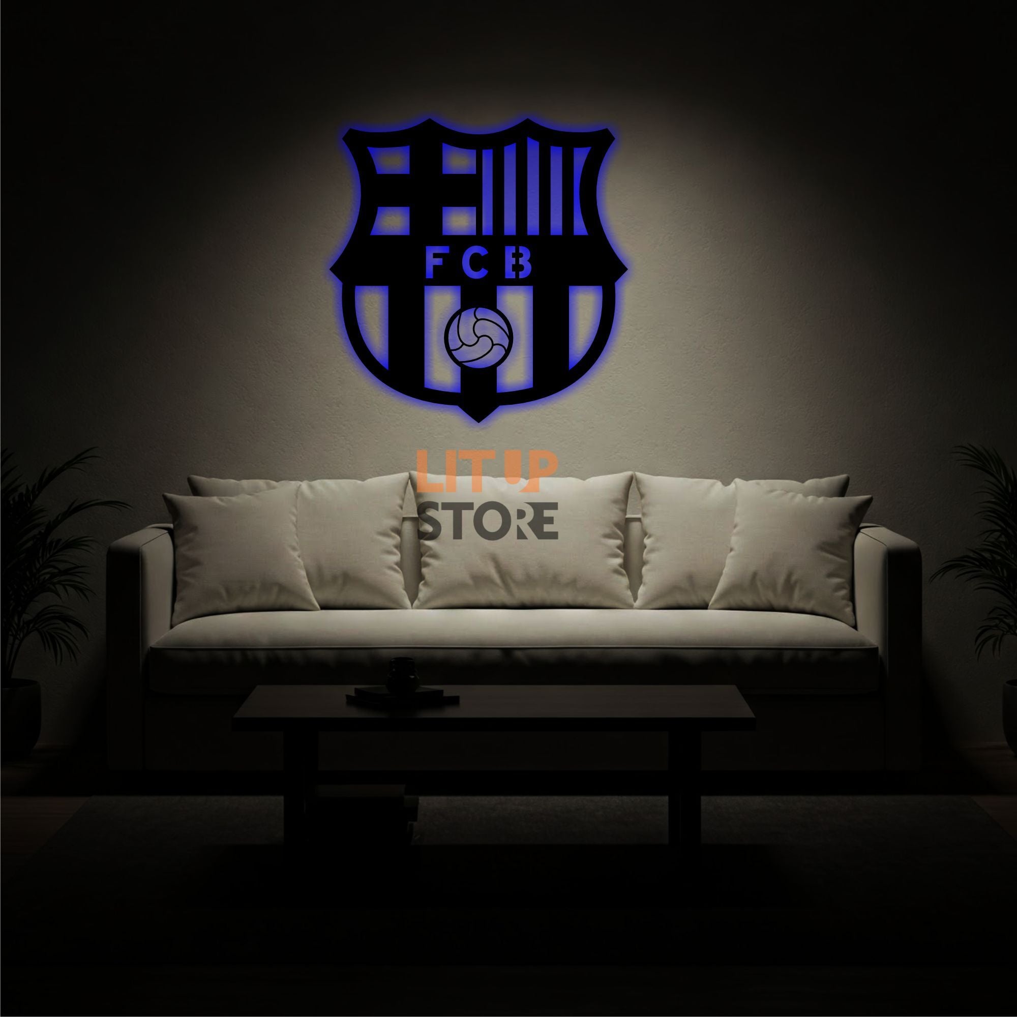 FC Barcelona Football Club- Backlit LED Logo| Vibex