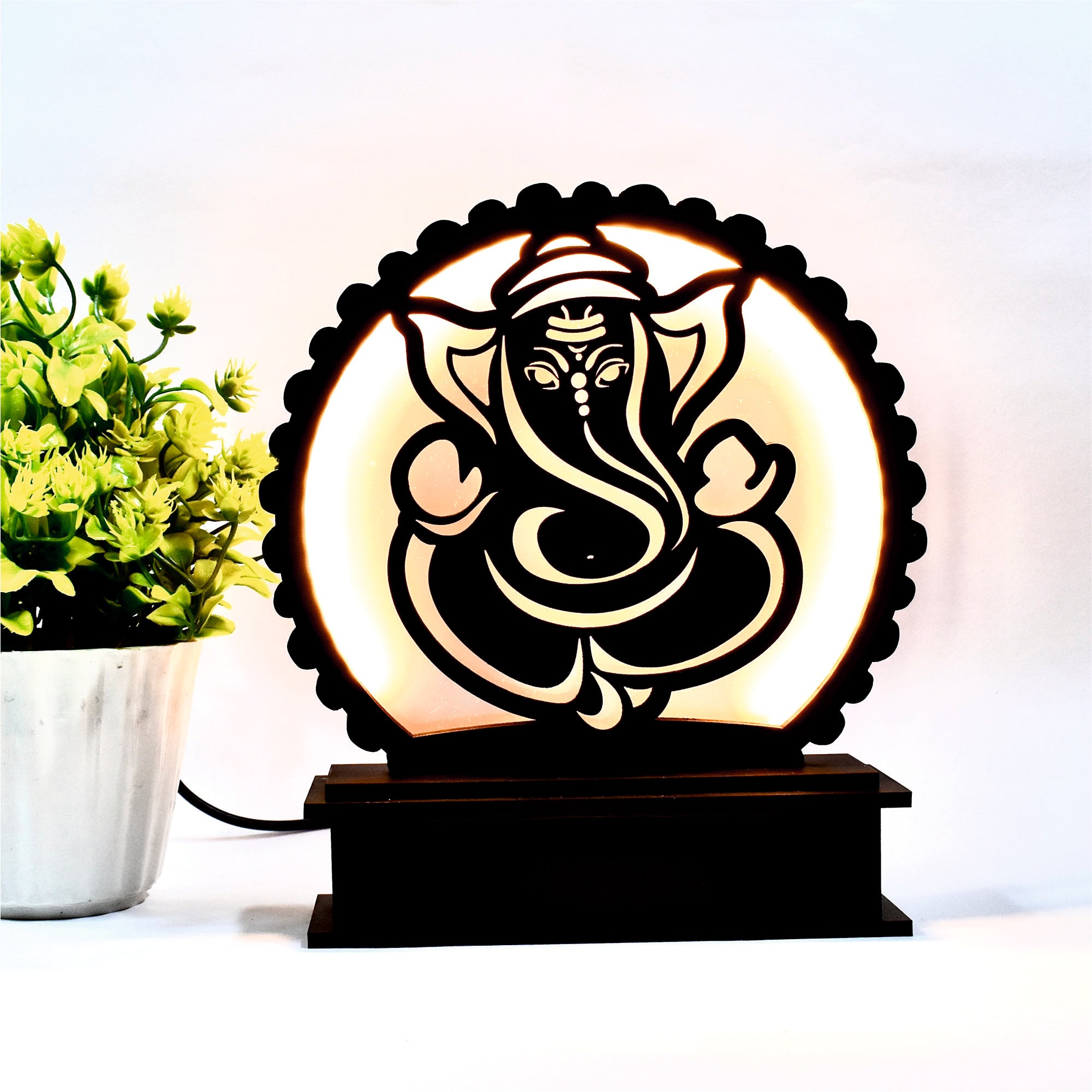 Shri Ganesha LED Desk Lamp – A Divine Glow for Your Space