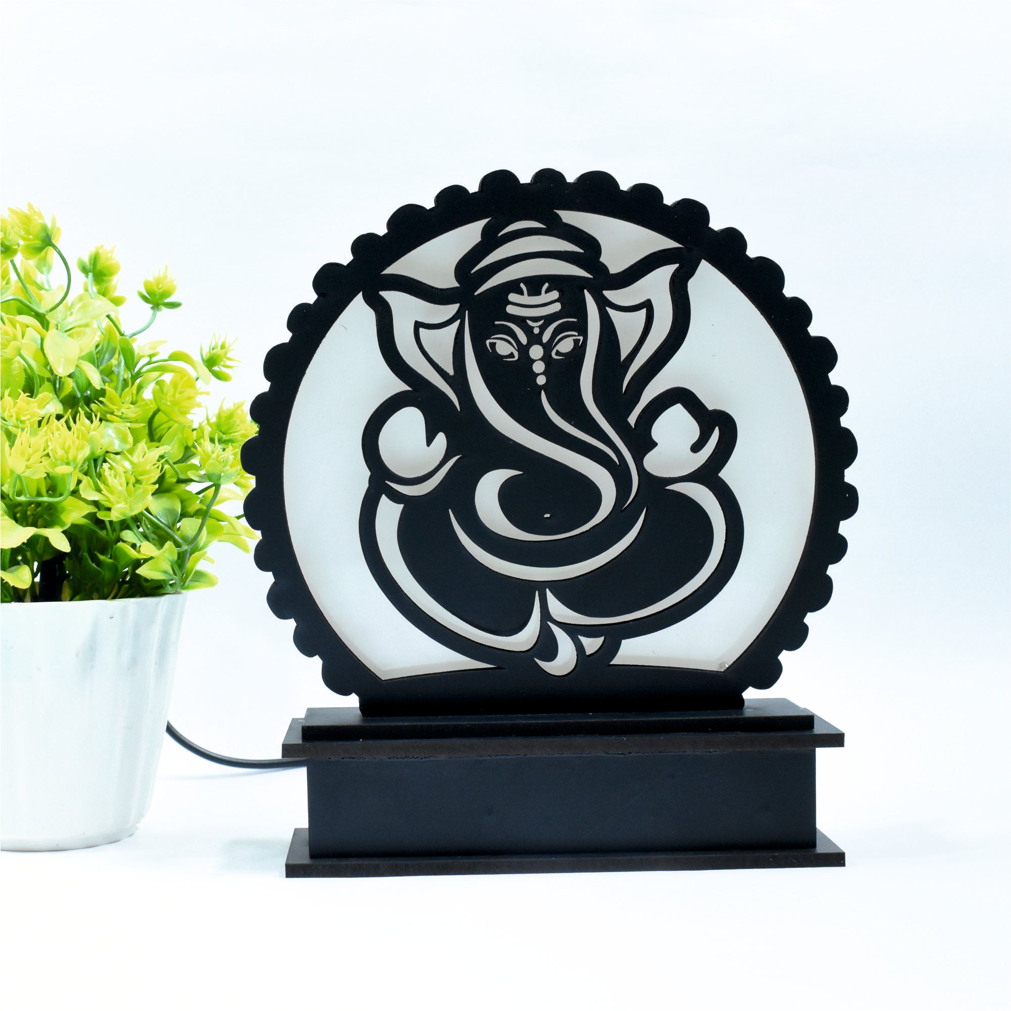 Shri Ganesha LED Desk Lamp – A Divine Glow for Your Space