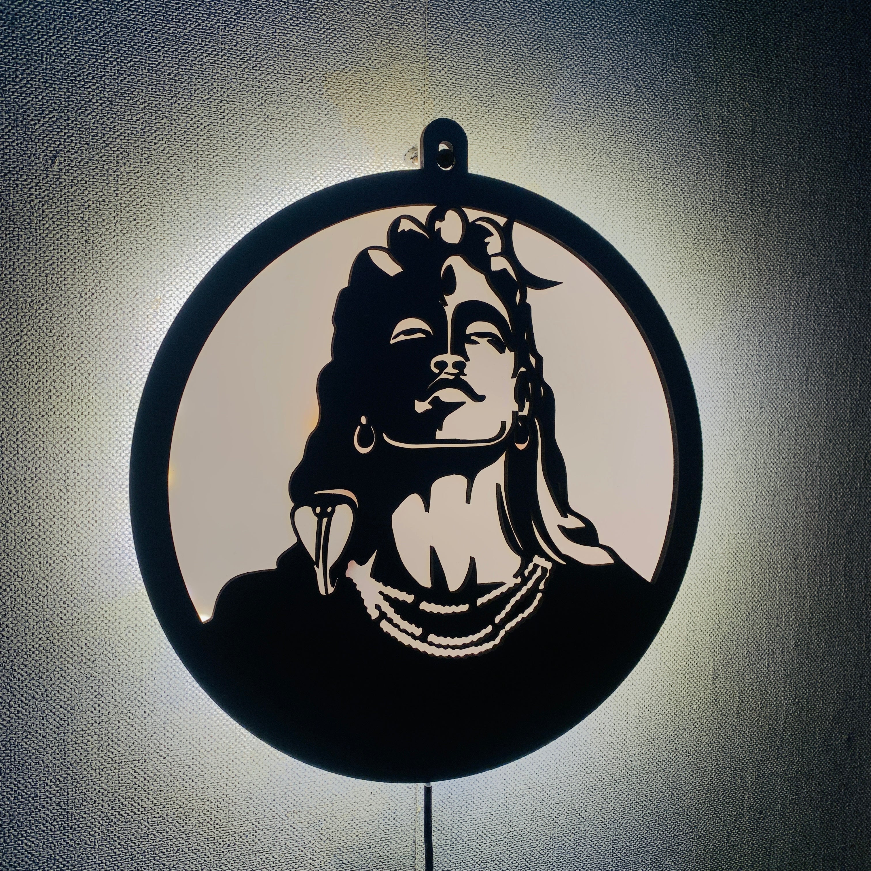 Adiyogi LED Backlit Wall Logo
