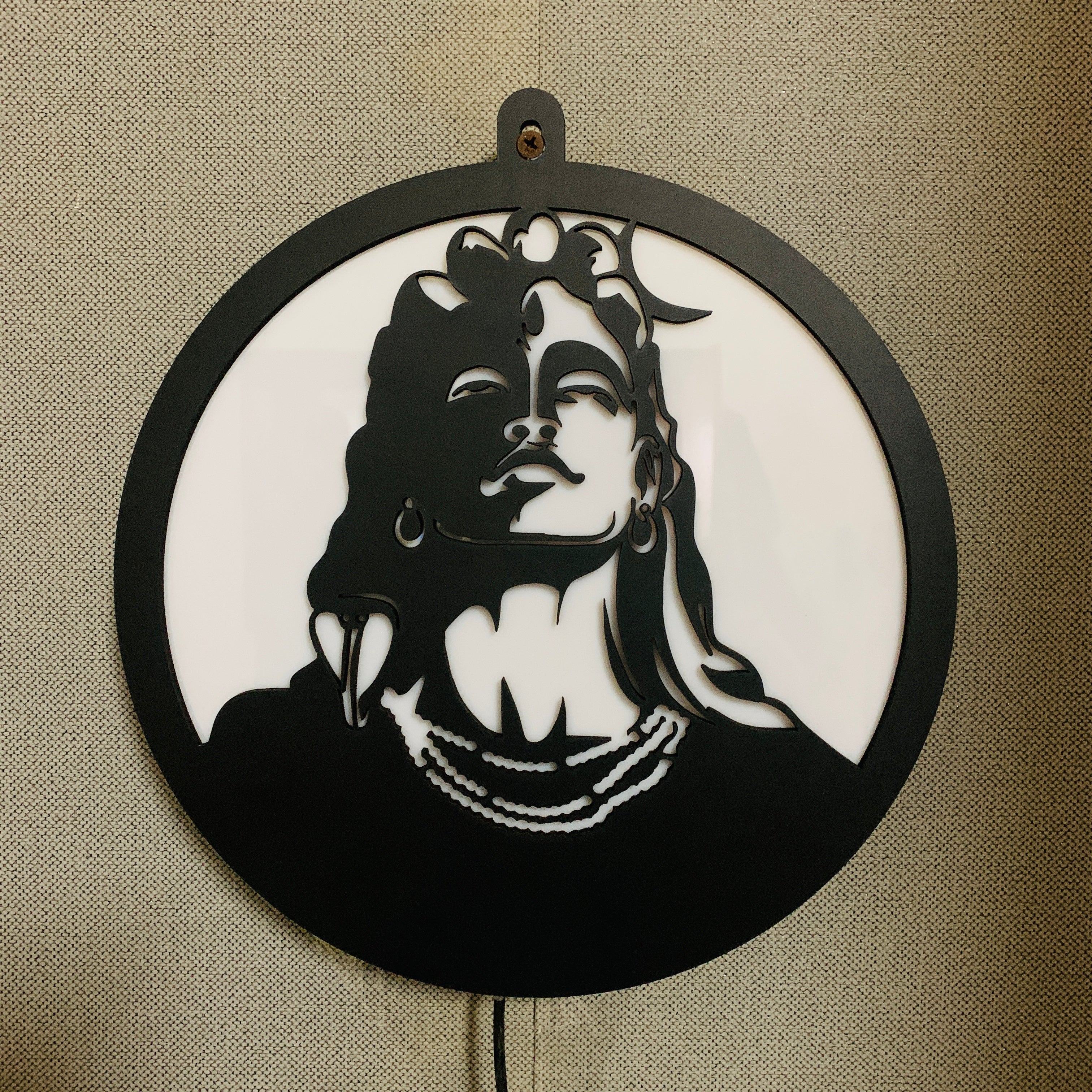 Adiyogi LED Backlit Wall Logo