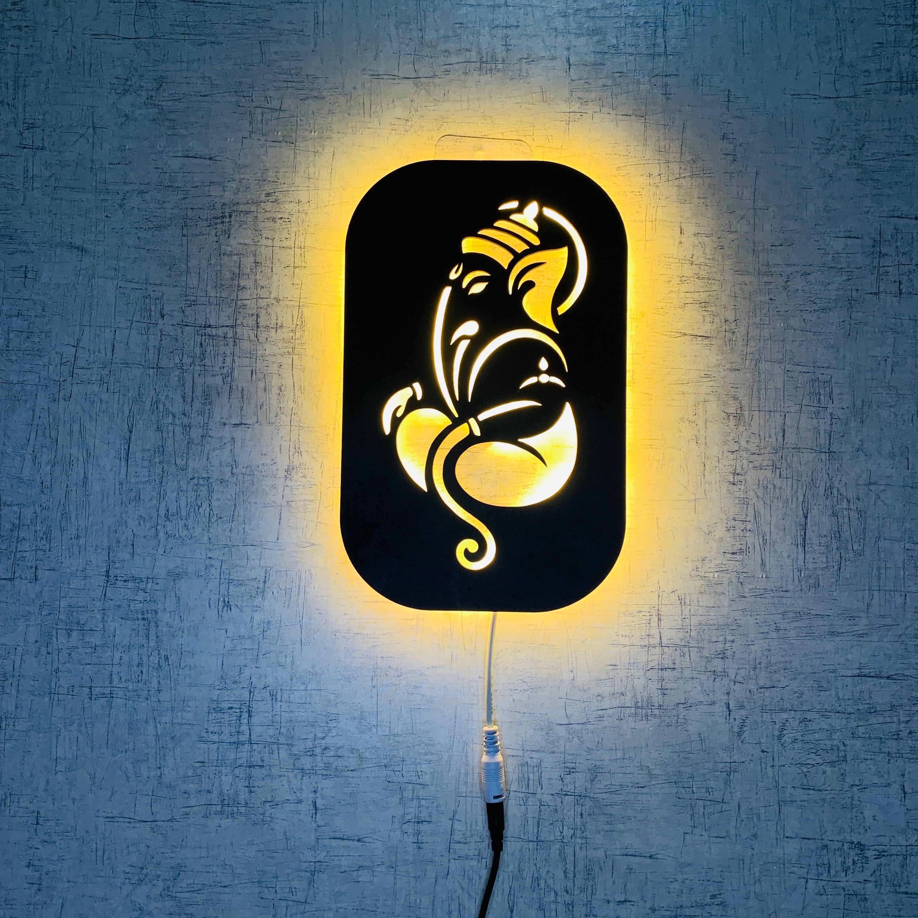 Ganpati Bappa Backlit LED Wall Logo
