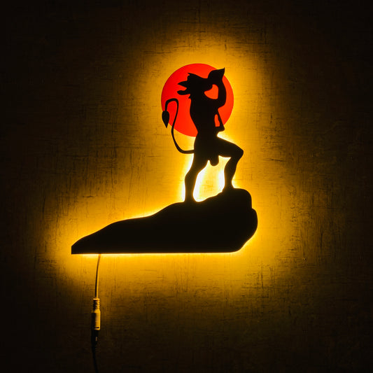 Bajrang Bali (Hanuman Ji) Backlit LED Wall Logo