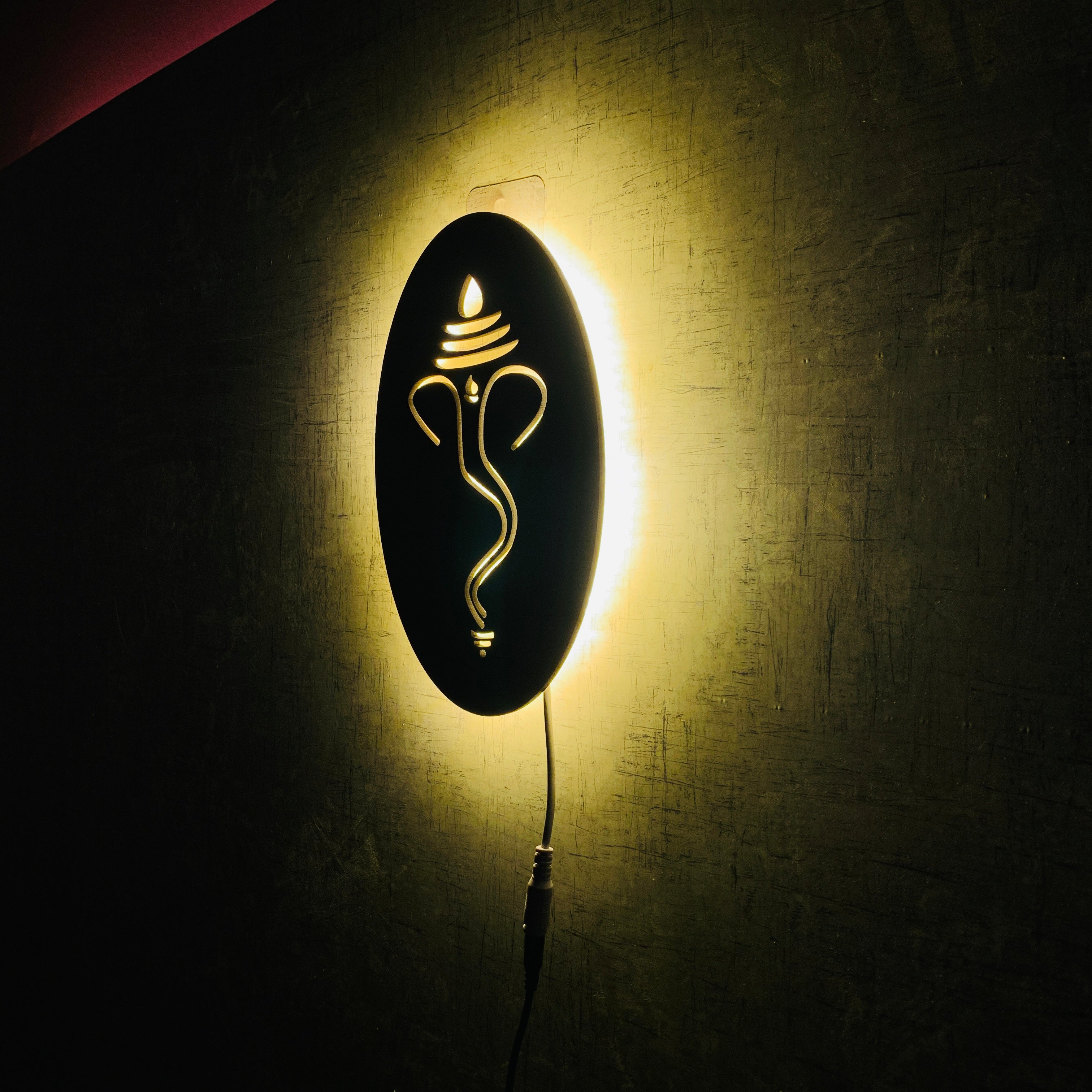 Ganesha Backlit LED Wall Logo
