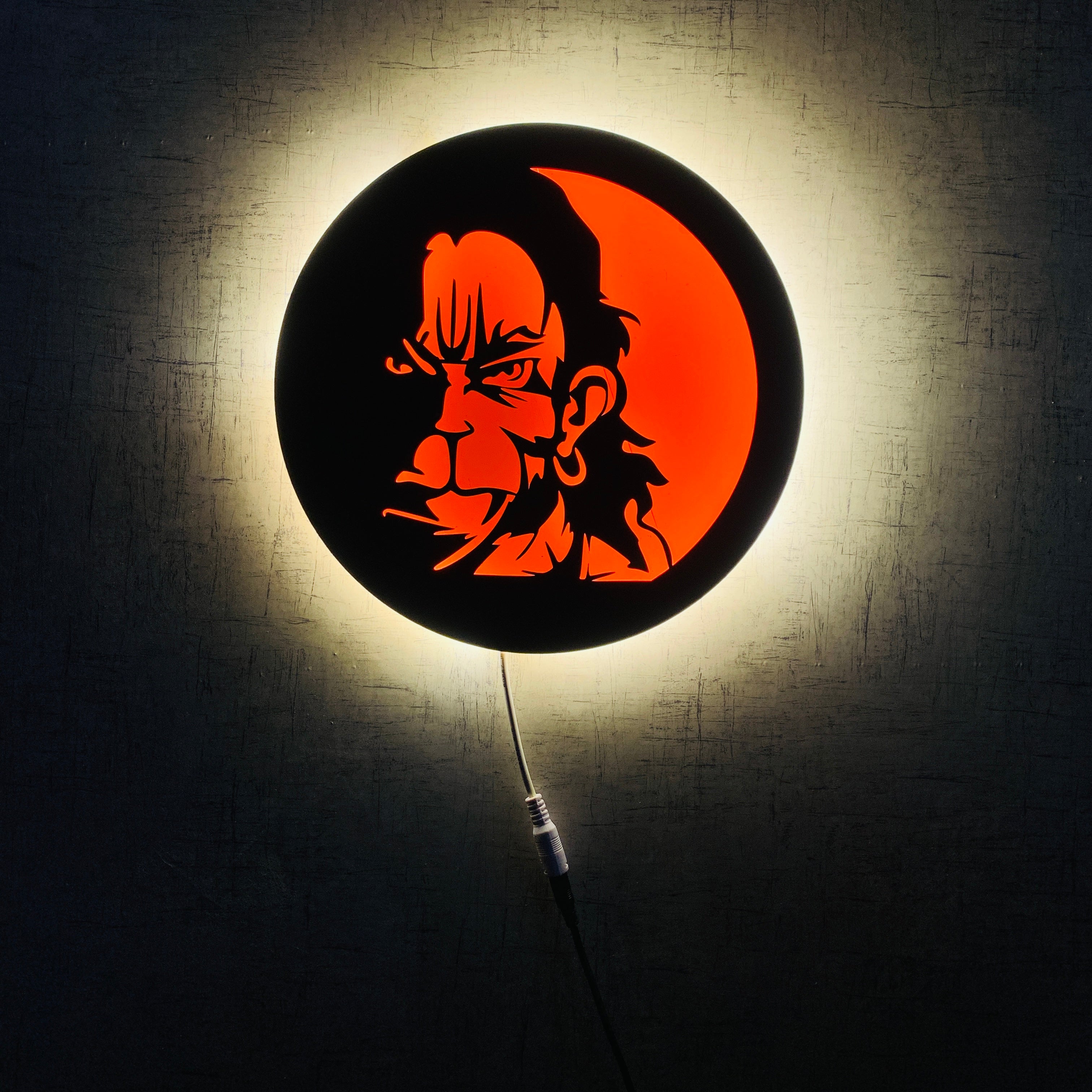 Jai Bajrang Bali Backlit LED Wall Logo