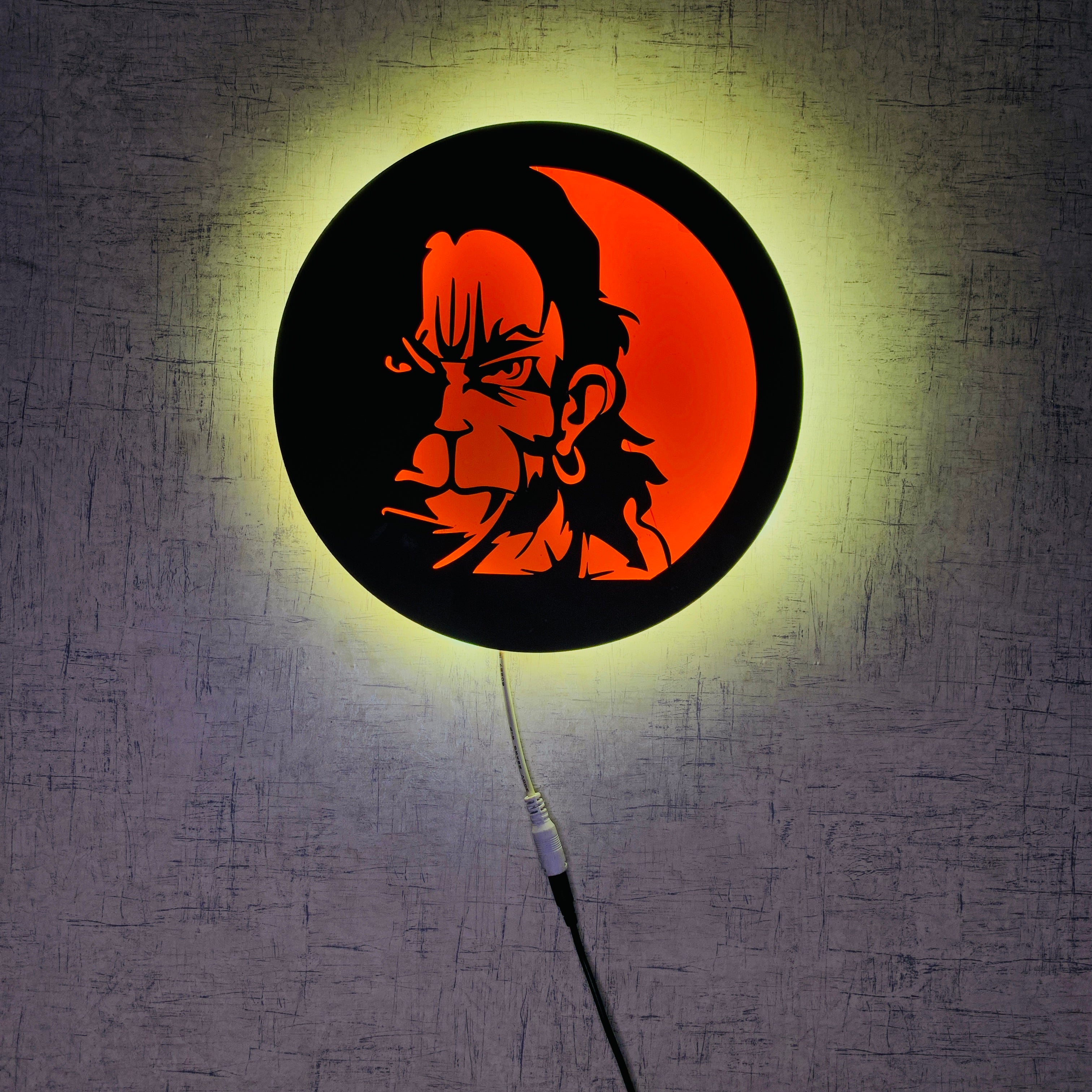 Jai Bajrang Bali Backlit LED Wall Logo