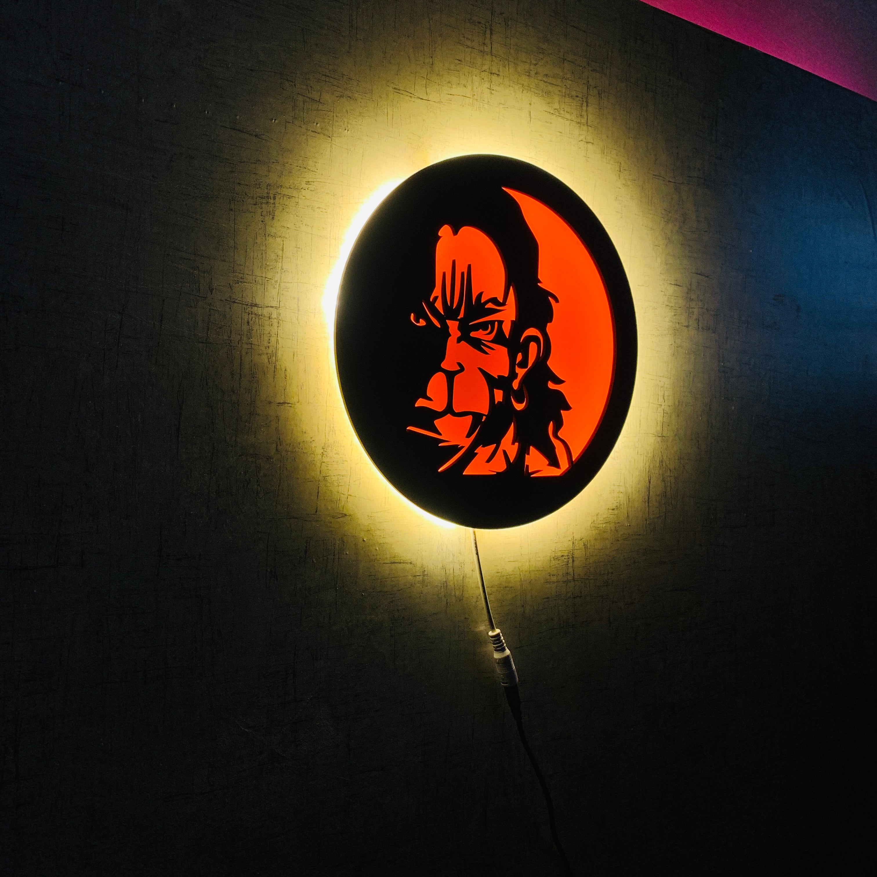 Jai Bajrang Bali Backlit LED Wall Logo