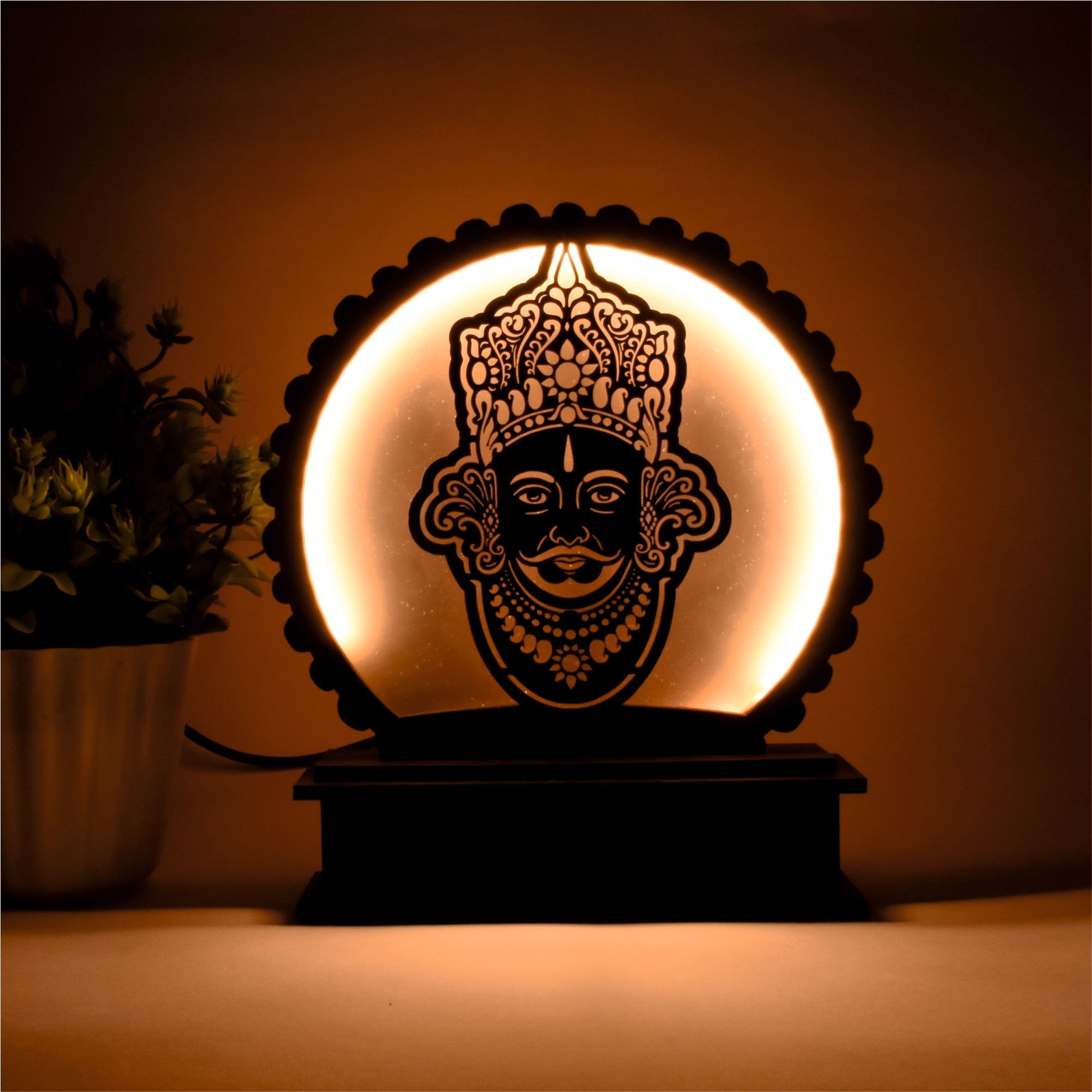 Shri Khatu Shyam Ji LED Desk Lamp – A Divine Glow for Your Space