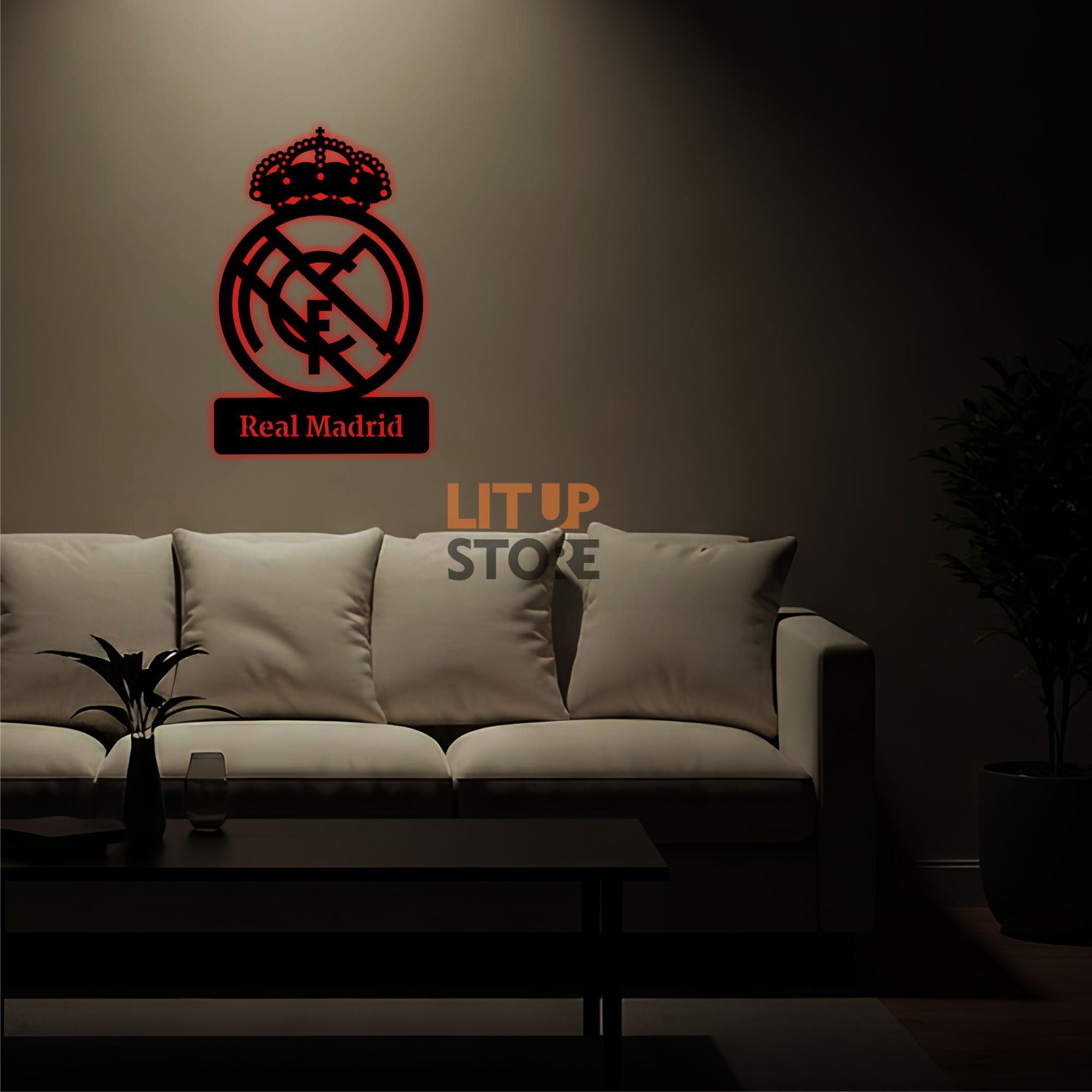 Real Madrid Football Club - Backlit LED Logo| Vibex