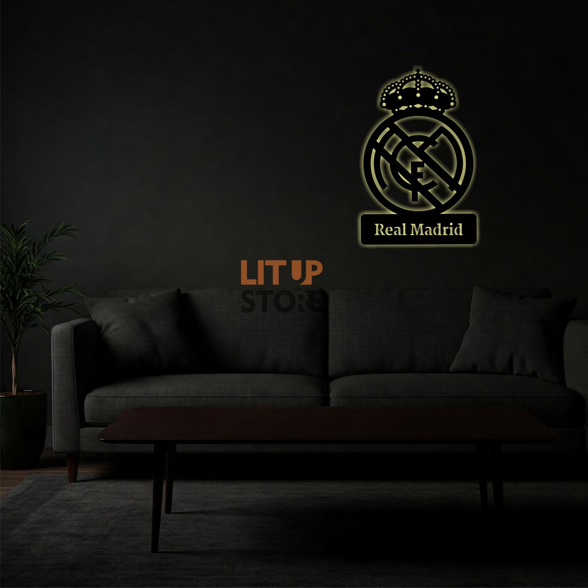 Real Madrid Football Club - Backlit LED Logo| Vibex