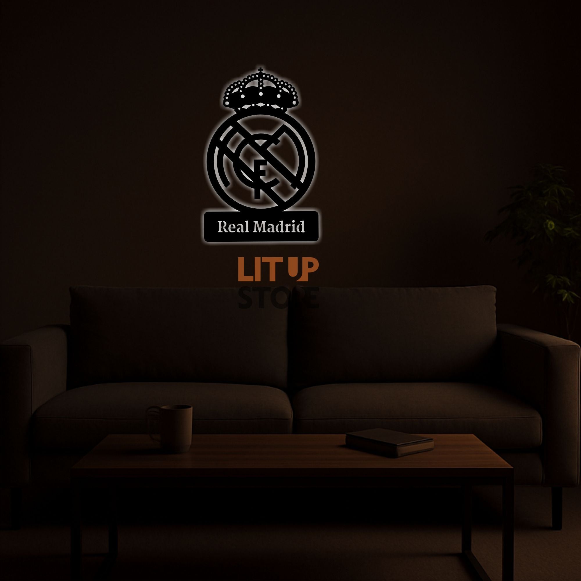Real Madrid Football Club - Backlit LED Logo| Vibex