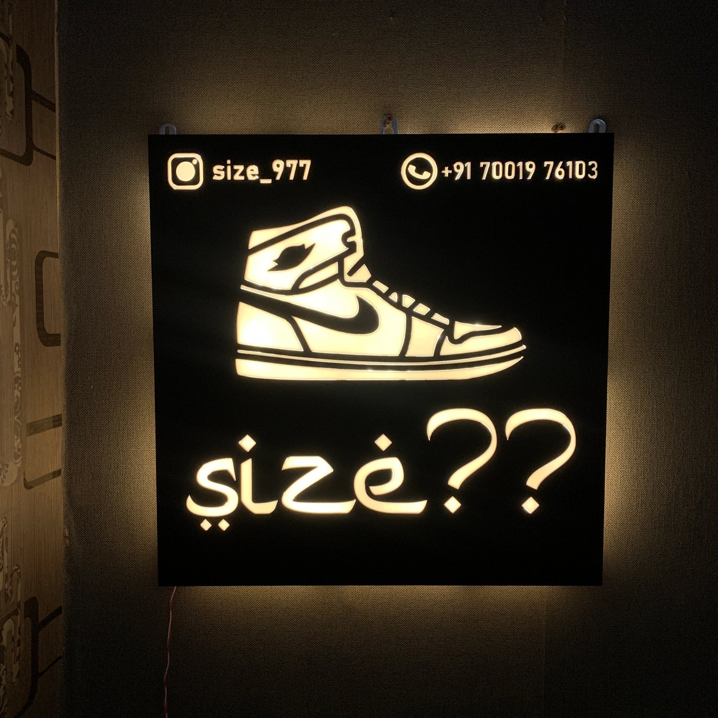 Customized Backlit LED Logo for Office, Shop, Home, Fitness Places, etc | Vibex