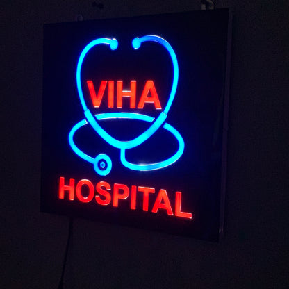 Customized Backlit LED Logo for Office, Shop, Home, Fitness Places, etc | Vibex