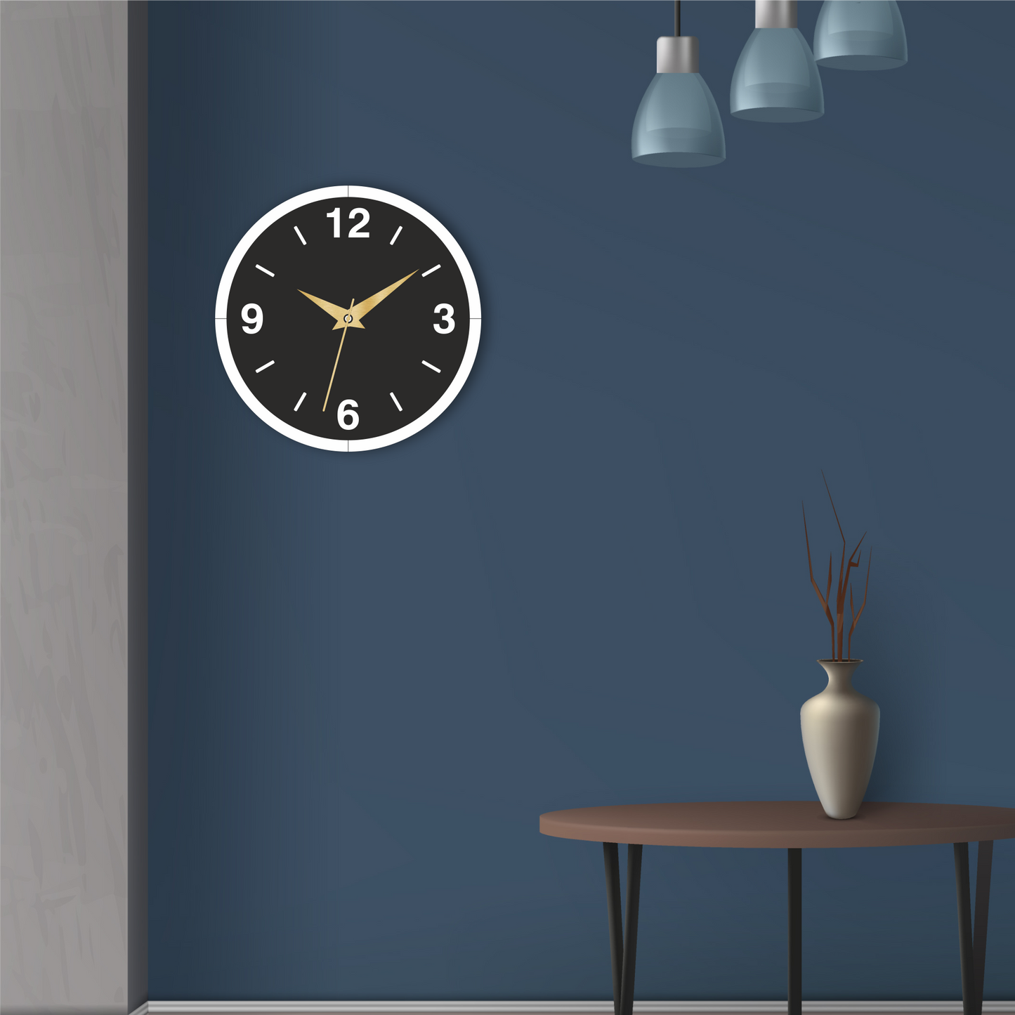 Premium Classic Wall Clock | Wooden Wall Clock | 12x12 Inch