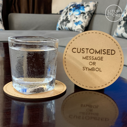 Custom Branded Tea Coaster | with Coaster Holder