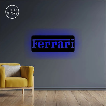 Ferrari Car - Luxury Car - Backlit LED Logo