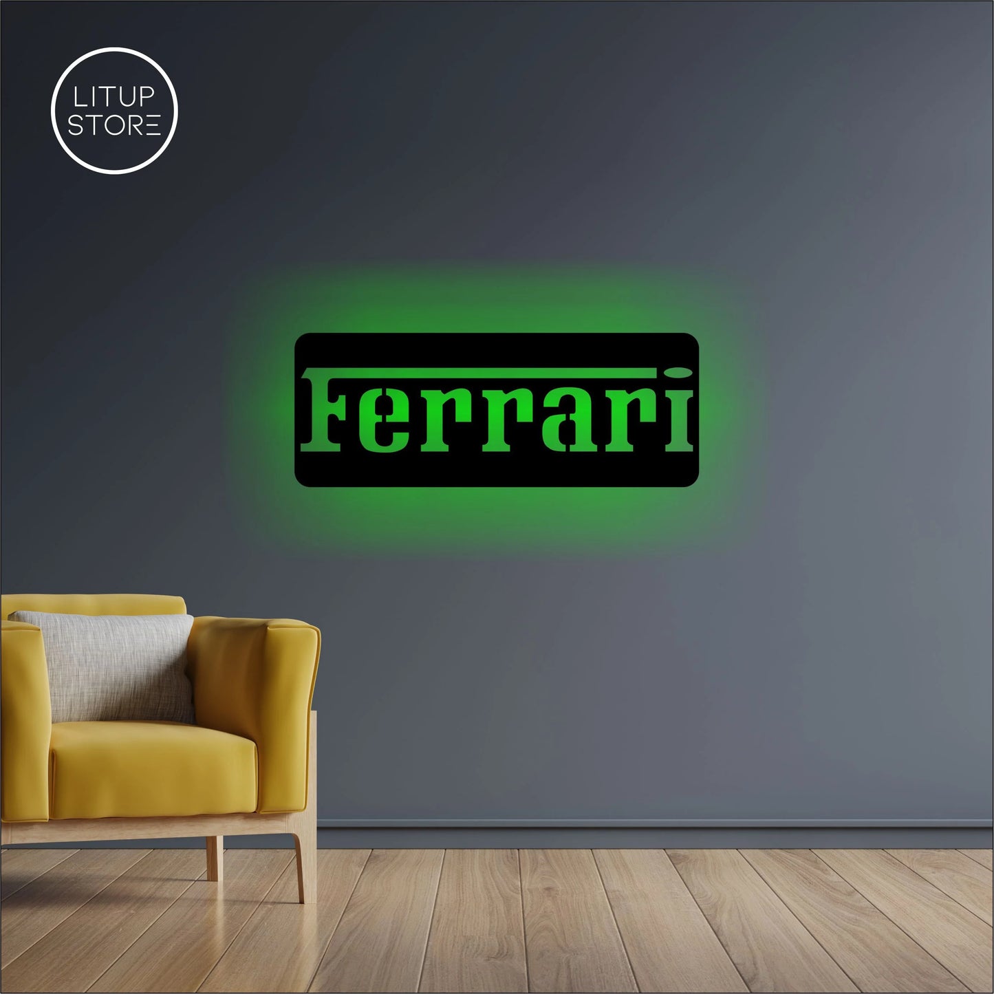 Ferrari Car - Luxury Car - Backlit LED Logo