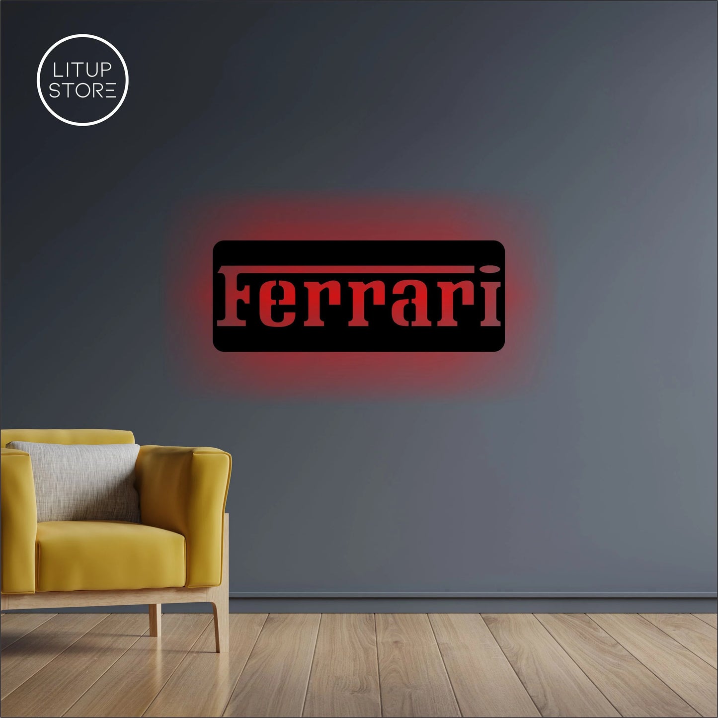 Ferrari Car - Luxury Car - Backlit LED Logo