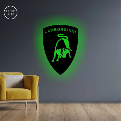 Lamborghini Car - Luxury Car - Backlit LED Logo