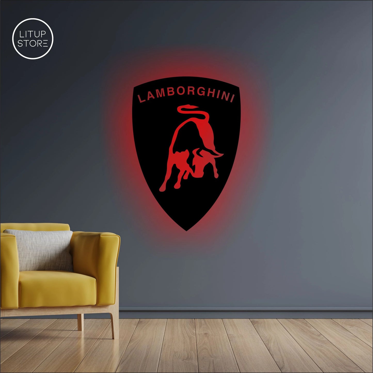 Lamborghini Car - Luxury Car - Backlit LED Logo