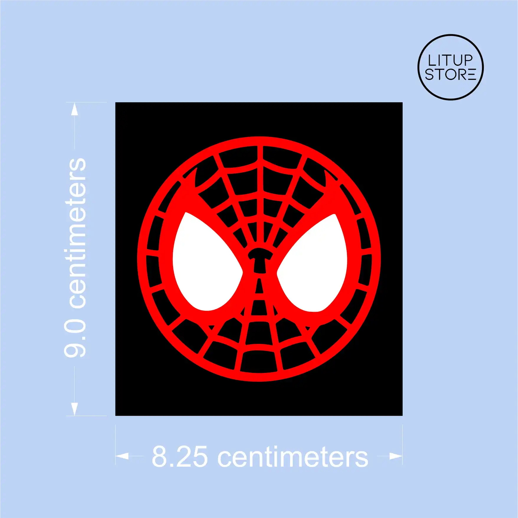 spiderman round logo dimensions