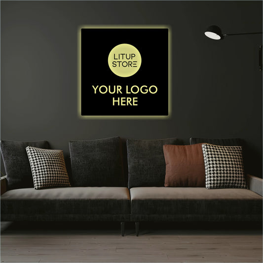 Customized Backlit LED Logo for Office, Shop, Home, Fitness Places, etc | Vibex