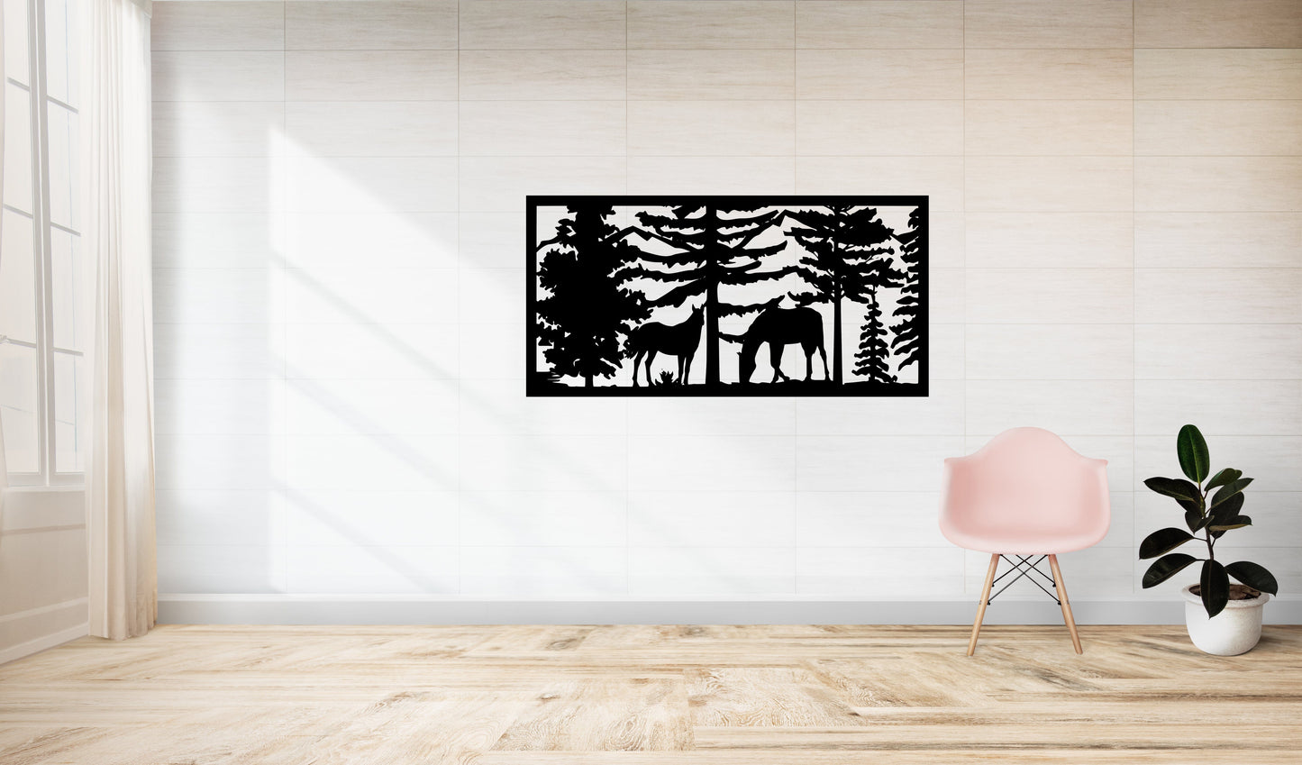 Horses In Woods - Wall Decals