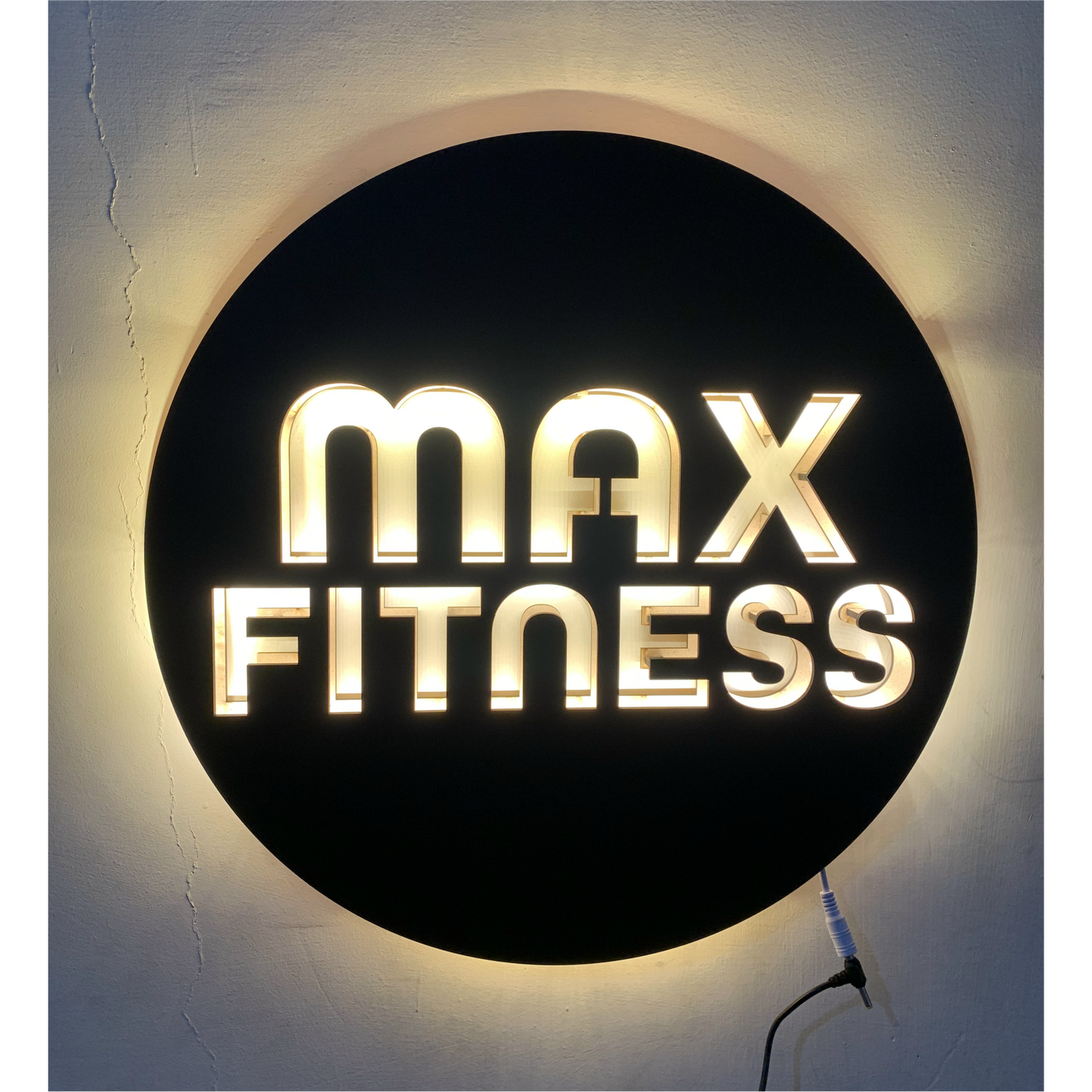 Customized Backlit LED Logo for Office, Shop, Home, Fitness Places, etc | Vibex