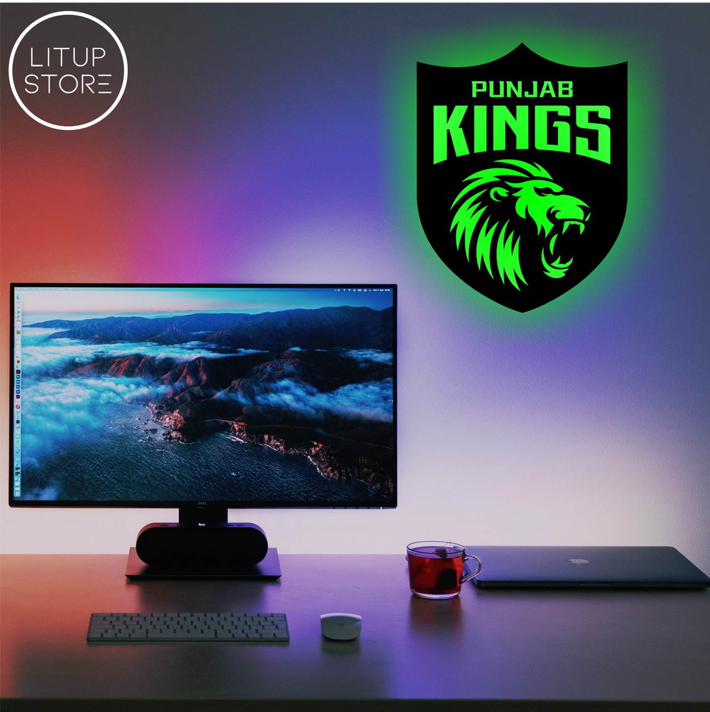 Punjab Kings - IPL - Backlit LED Logo| Vibex