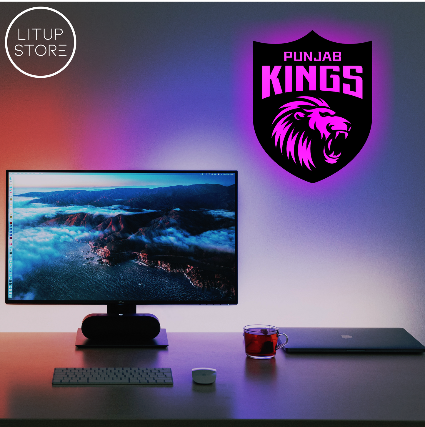 Punjab Kings - IPL - Backlit LED Logo| Vibex